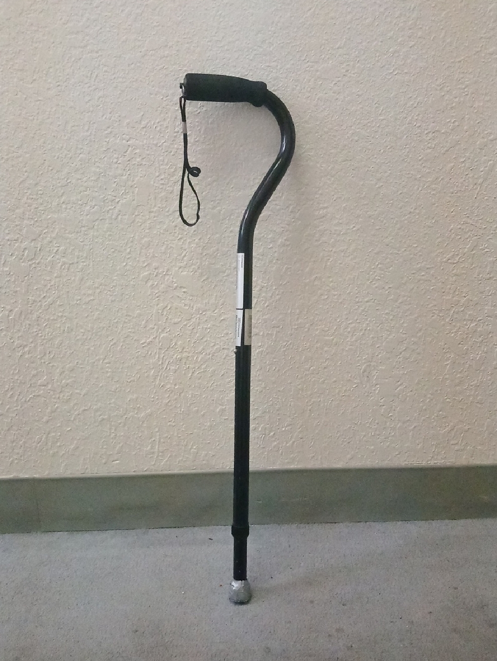 Adjustable Black Walking Cane with Foam Handle